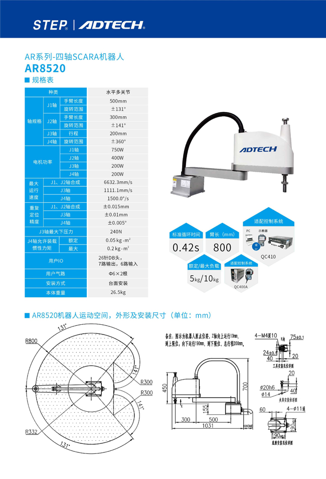 眾為興四軸scara機(jī)器人AR8520 圖片關(guān)鍵詞